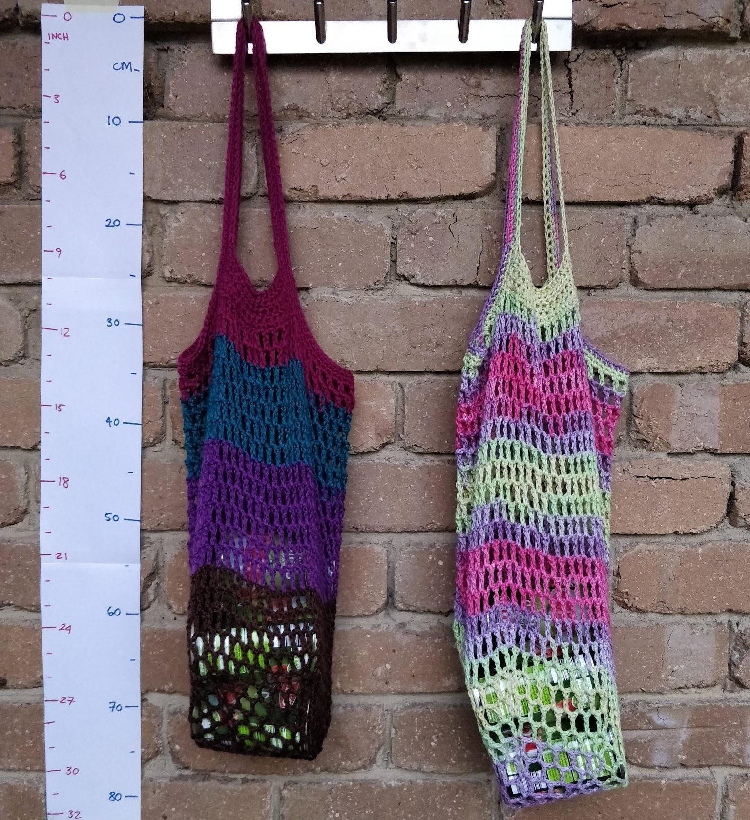 Crochet bags – yarn stretch test – MotherBunch Crochet